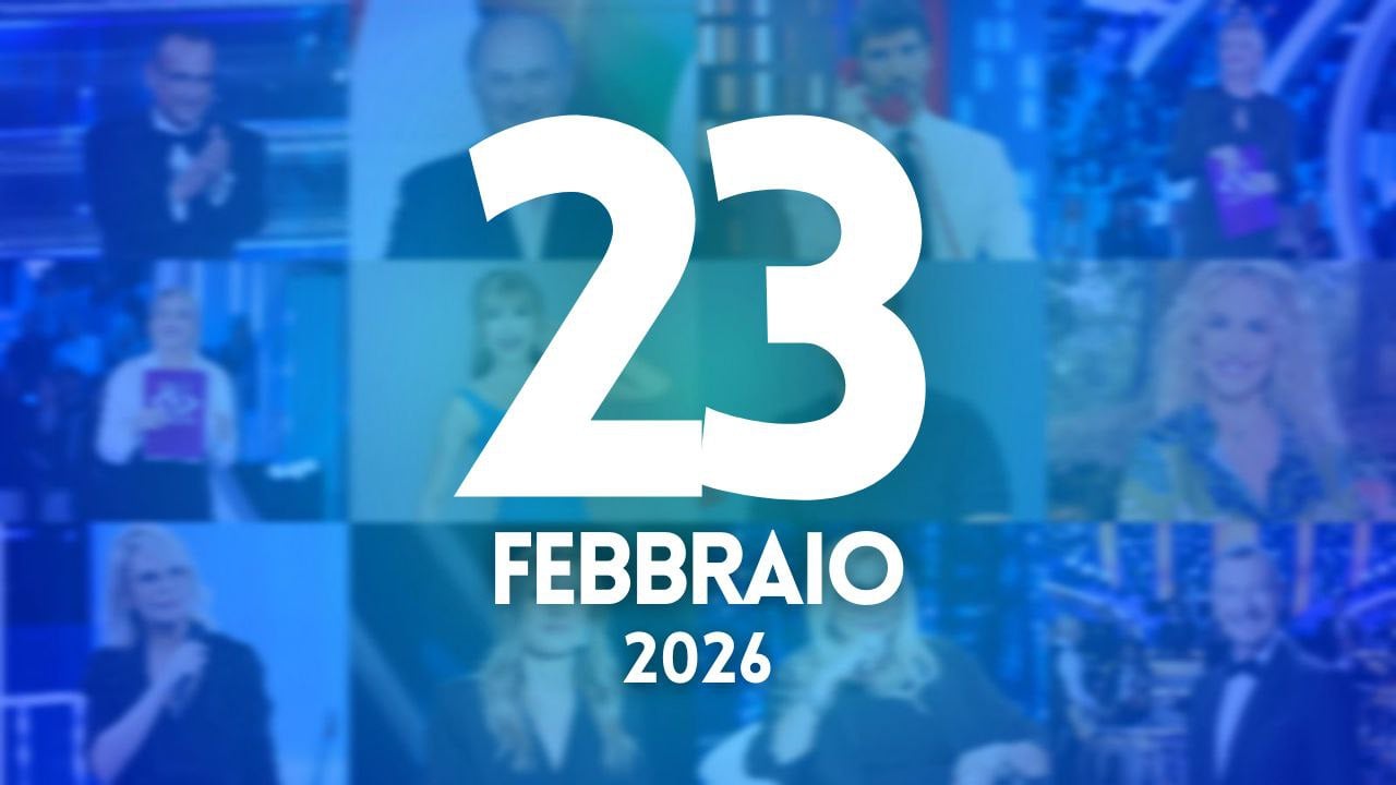ascolti tv notizie 23 febbraio 2026
