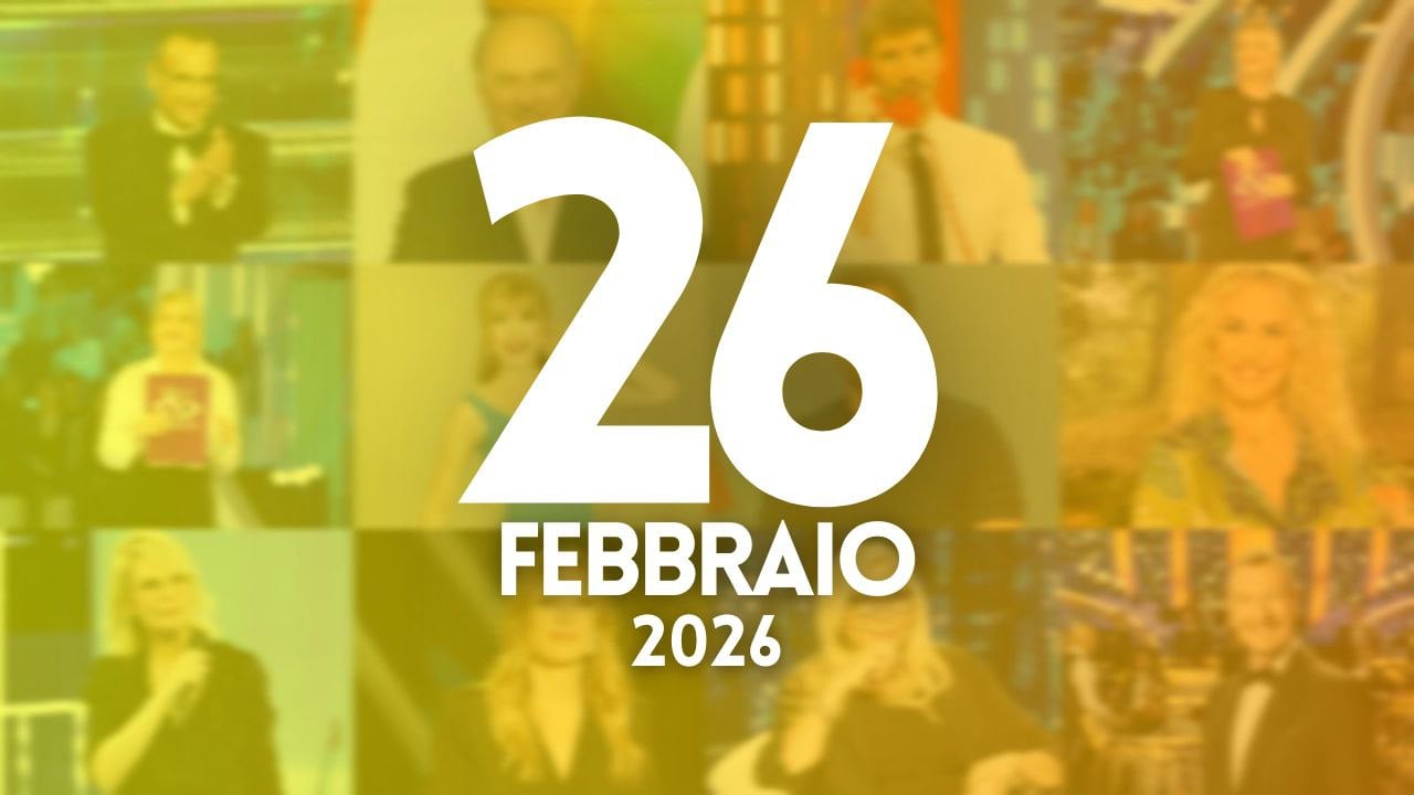 ascolti tv notizie 26 febbraio 2026