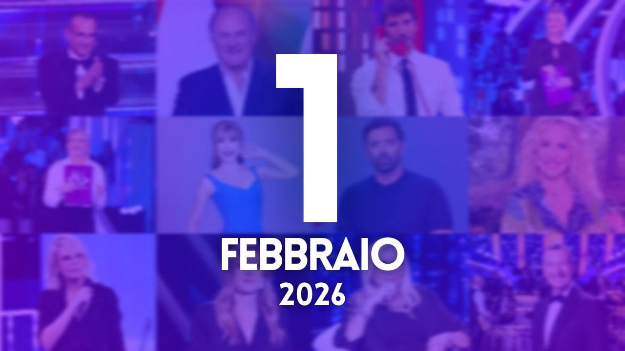 ascolti tv notizie 1 febbraio 2026