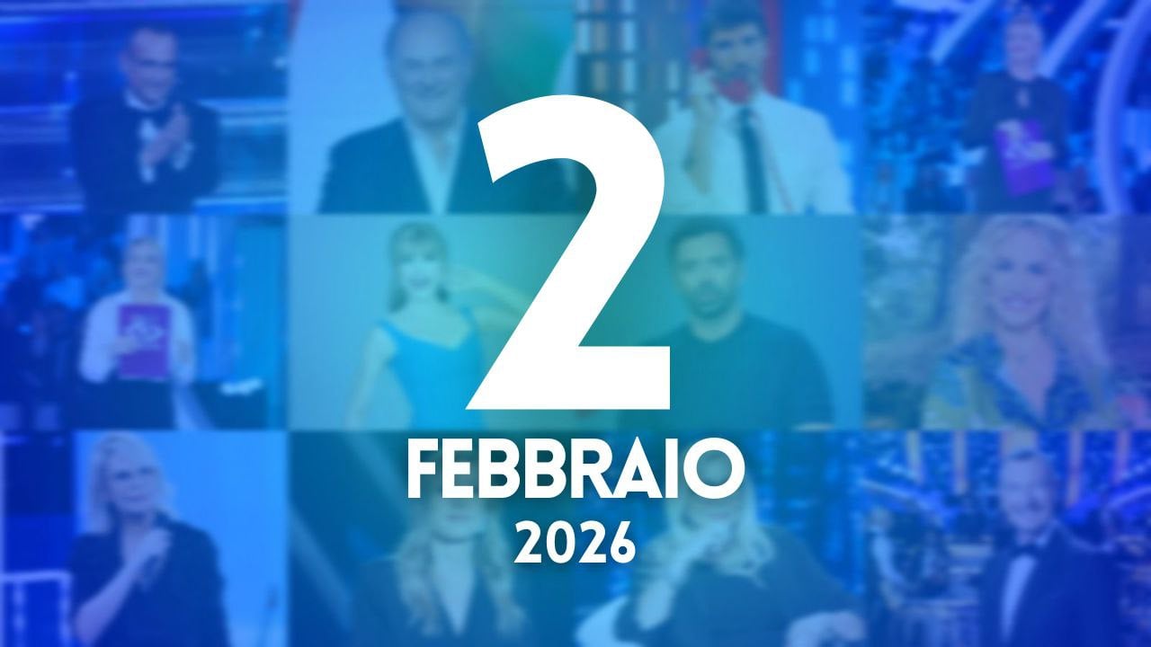ascolti tv notizie 2 febbraio 2026